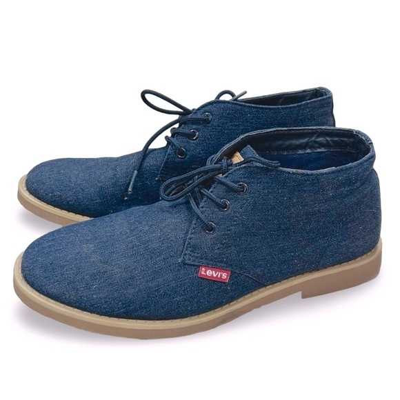 Levi’s Denim Boots Like New Men’s Size 8.5 - Picture 1 of 7